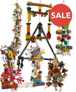 .6 x The Big One Parrot Toy Pack - African Grey, Macaw, Cockatoo etc - RRP £197.94